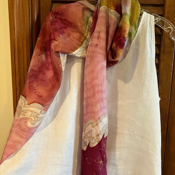 NWT SILK AND LINEN HALTER DRESS MADE IN ITALY TAGS ATTACHED - Picture 15 of 17